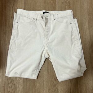 Banana Republic White Cotton Chino Pants